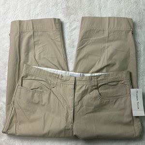 NWT, Madison Taylor, khaki capris, size 12